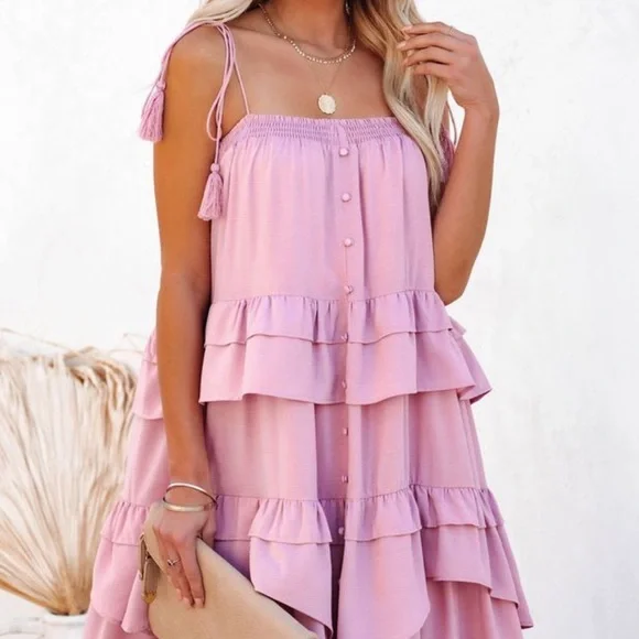 storia pink dress RESTOCK: Better Believe It Overall Mini Dress